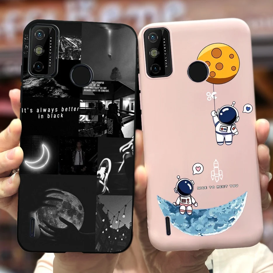 For Tecno Spark Go 2020 Case KE5S Cute Dinosaur Cartoon Cover Soft Silicone TPU Phone Case For Tecno Spark 6 Go KE5j KE5k Fundas