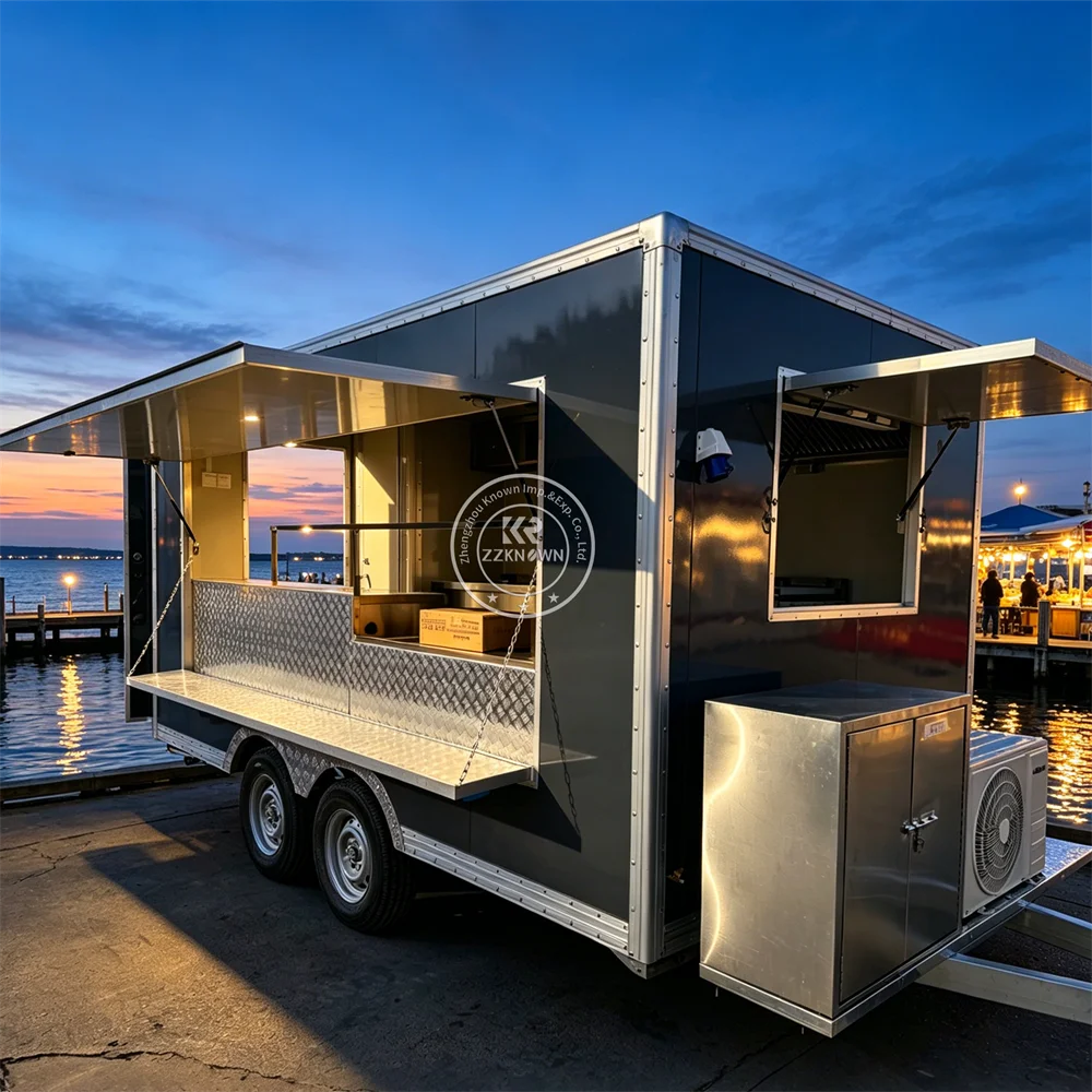 

Mobile Food Truck Concession Trailers Pizza BBQ Truck Bbq Hot Dog Fast Food Trailer Fully Equipped