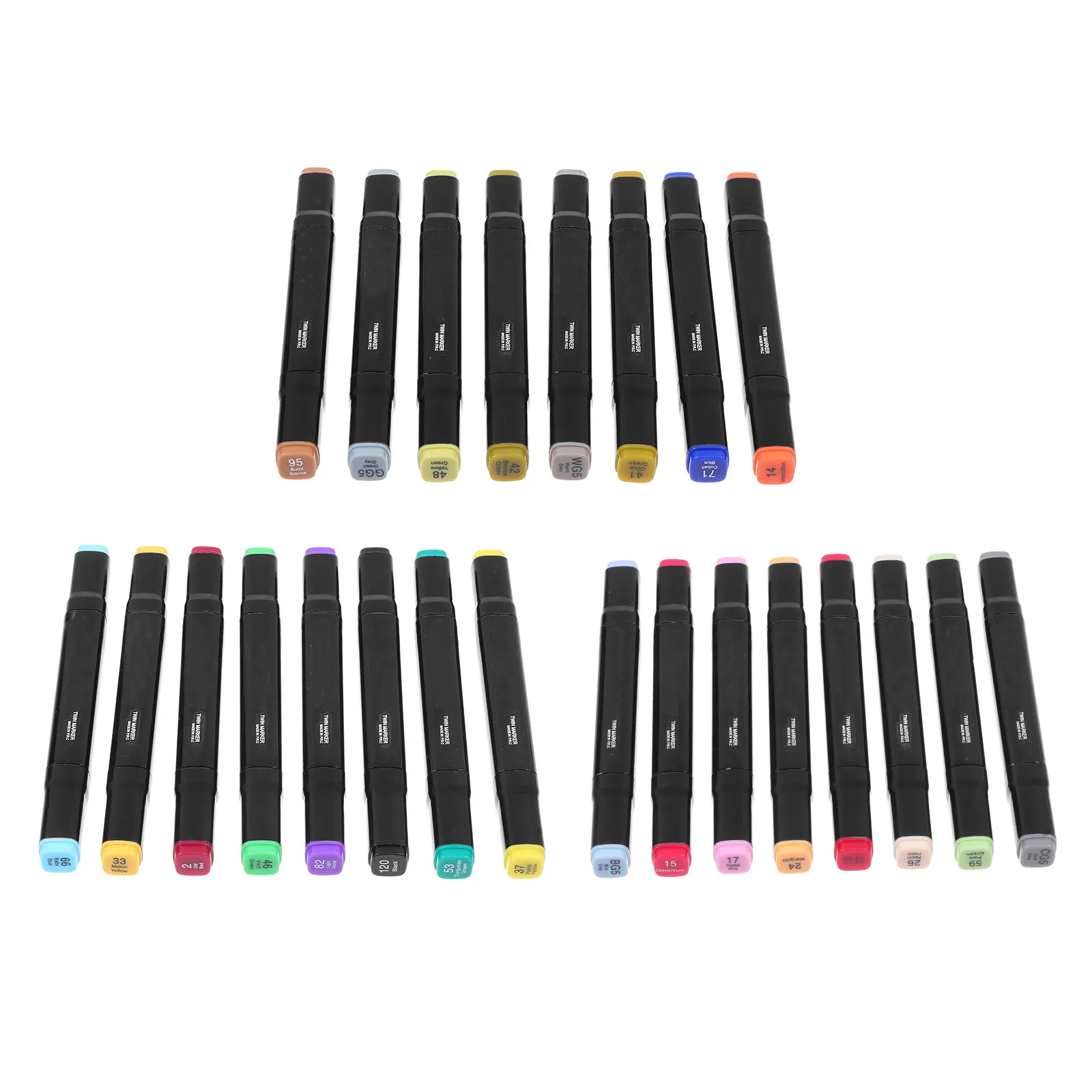 

1 Set Double End Marker Pen Watercolor Safe Color Markers for Painting Sketching Drawing Convenient Portable Marker Pens
