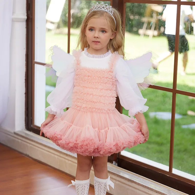 European and American children\'s clothing suspender princess dress dress girls mesh cake skirt 61 Children\'s Day tutu skirt