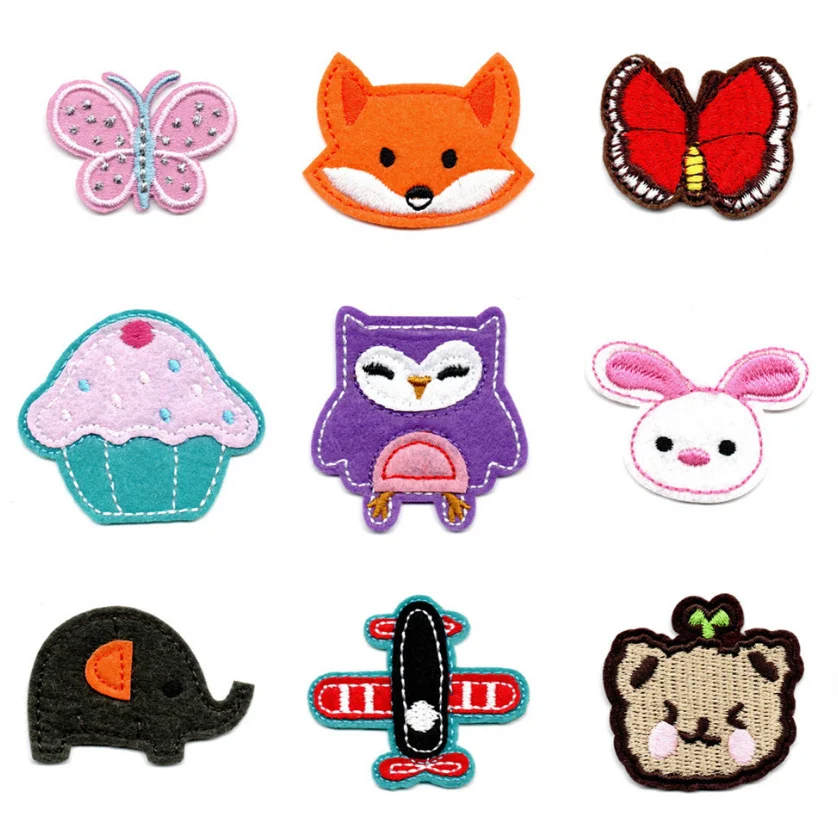 10 Pcs Mini Animals Embroidered Patches Iron Sew On Clothing Hat Bag Shoe Repair Applique Phone Gift Box Decor DIY Accessory