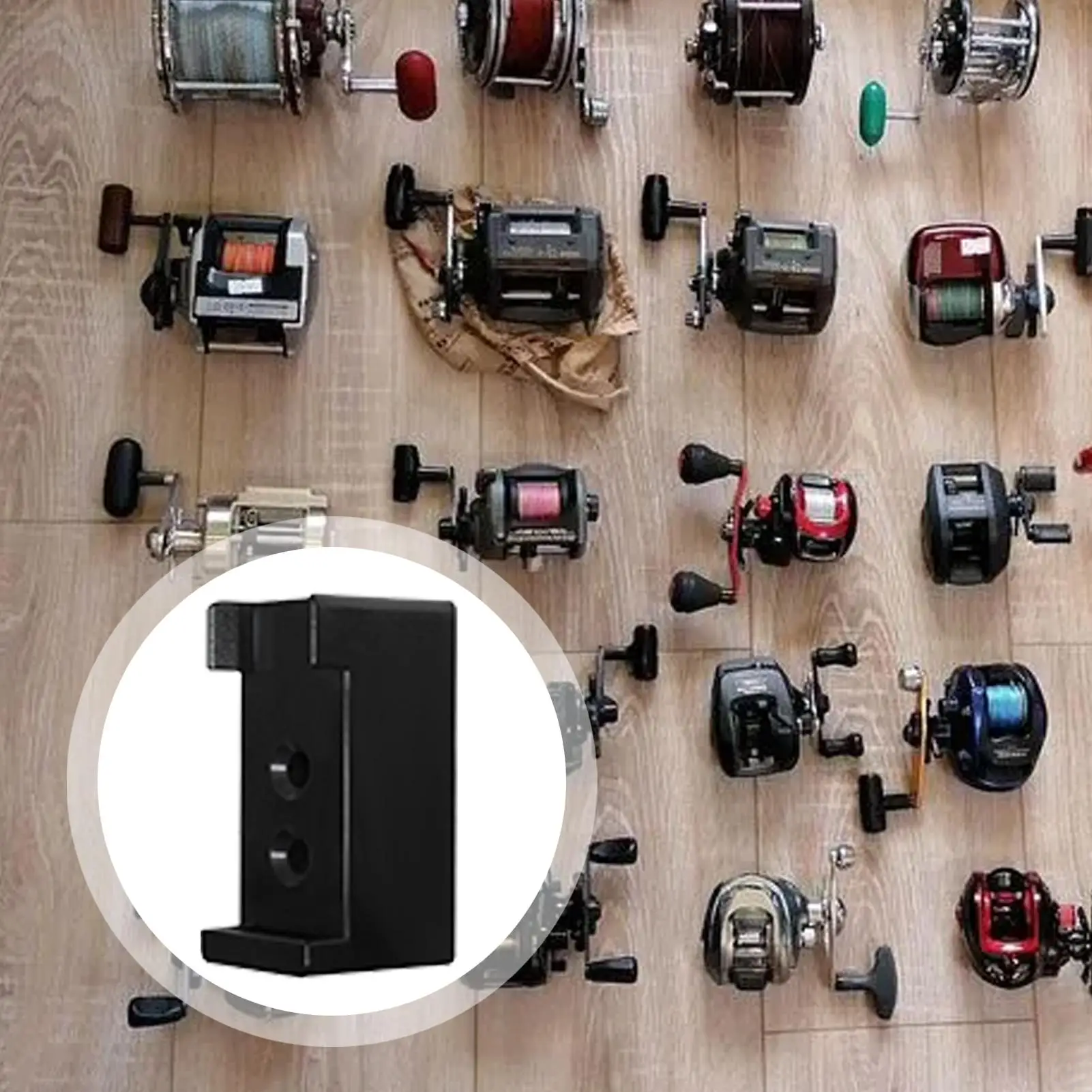 Fishing Reel Wall Mount Display Fishing Reel Storage Quick-Release Storage Mount For Tackle Organization Garage Boat Kayak Truck