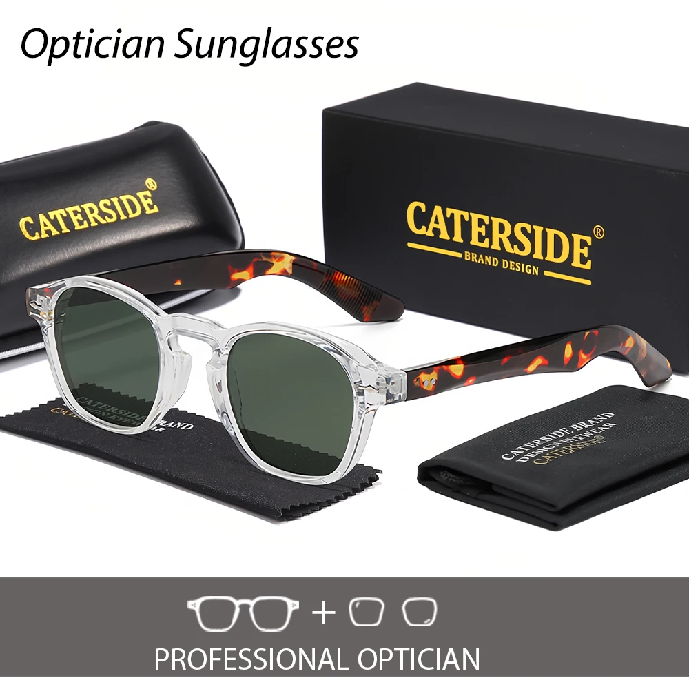 

Модные мужские оптические солнцезащитные очки CATERSIDE, круглые, с возможностью индивидуальной коррекции зрения, женские солнцезащитные очки для вечеринок, путешествий и декора