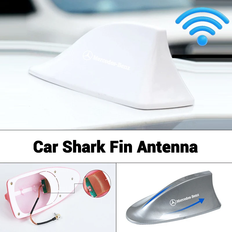 Car Top Signal Aerials Shark Fin Antenna Decoration Accessories For Mercedes Benz W203 W204 W205 W176 W16 W177 B-Class W247 W205