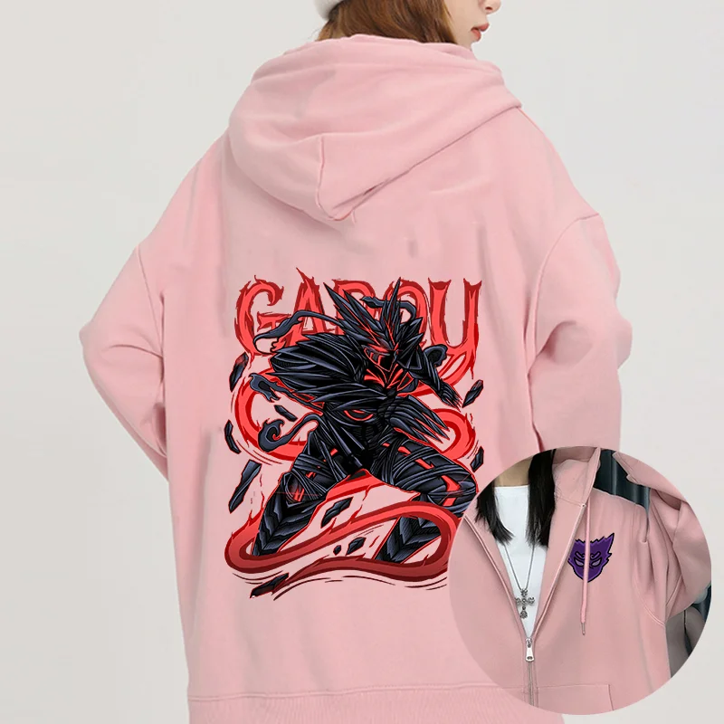 Anime ONE PUNCH MAN Garou Print Hoodie Couple student street sports casual Hoodies