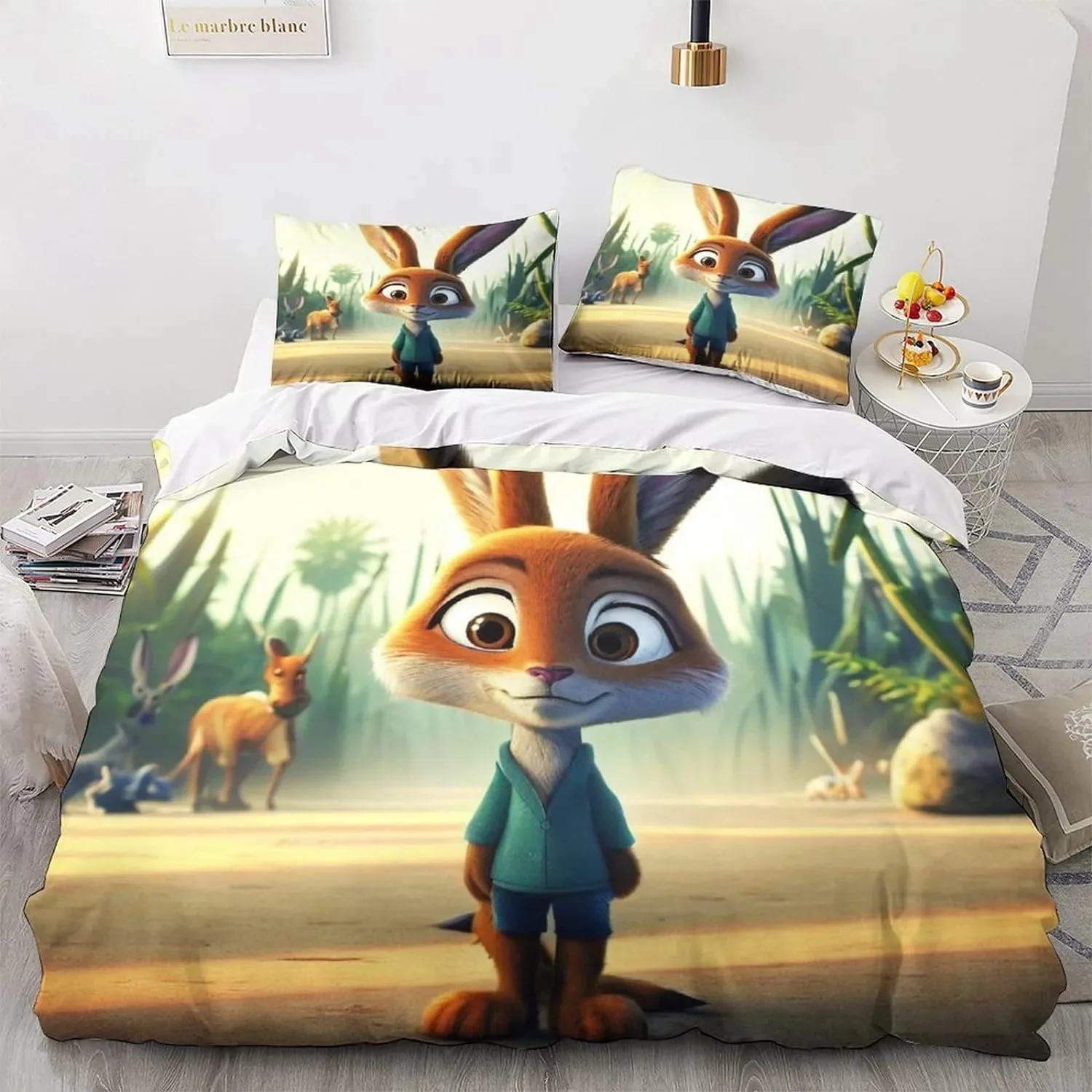 Zootopia Bedding Set,Zootropolis Quilt Cover,Cute Animal Duvet Cover,3D Printing Home Decoration To Children's Gift