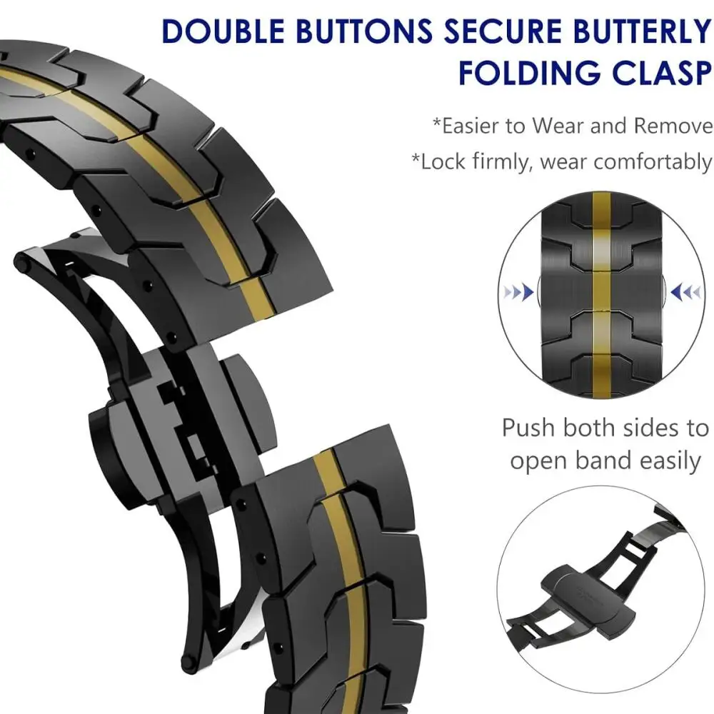 Correa de acero inoxidable para Samsung Galaxy Watch 8, 40mm, 44mm, correa de Metal para Galaxy Watch 8, accesorios clásicos de 46mm