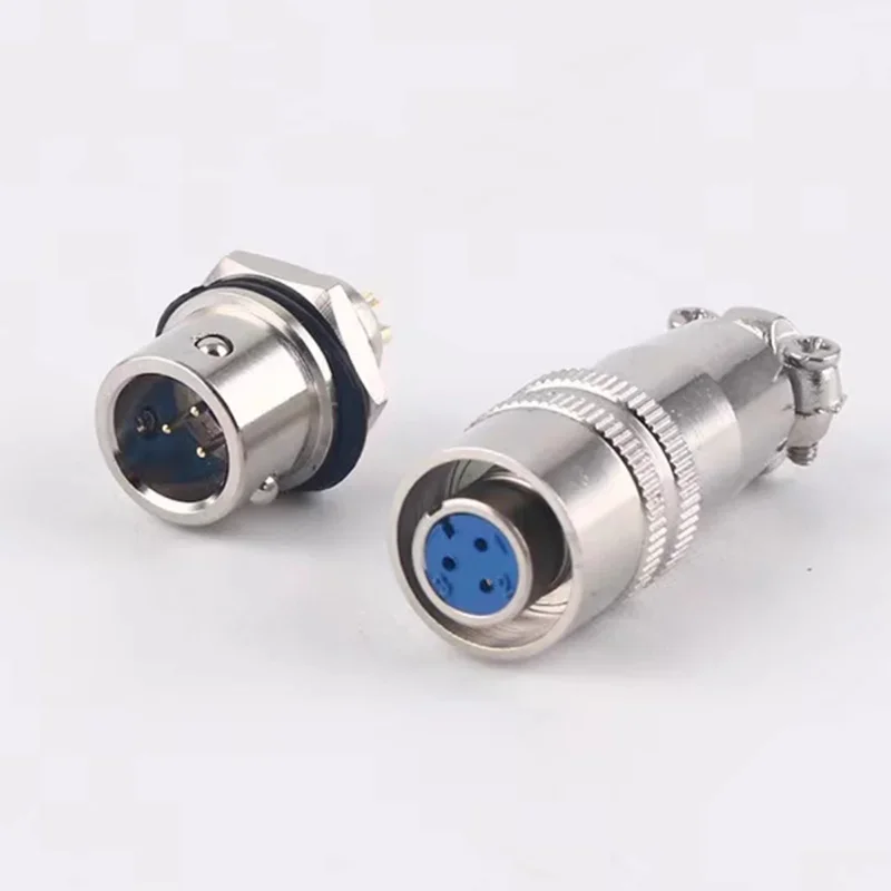 5/20PCS XS8 XS9 XS10 XS12 Aviation connector Gold plated contact Docking type quick connector Male and Female plug 2 3 4 5 PIN