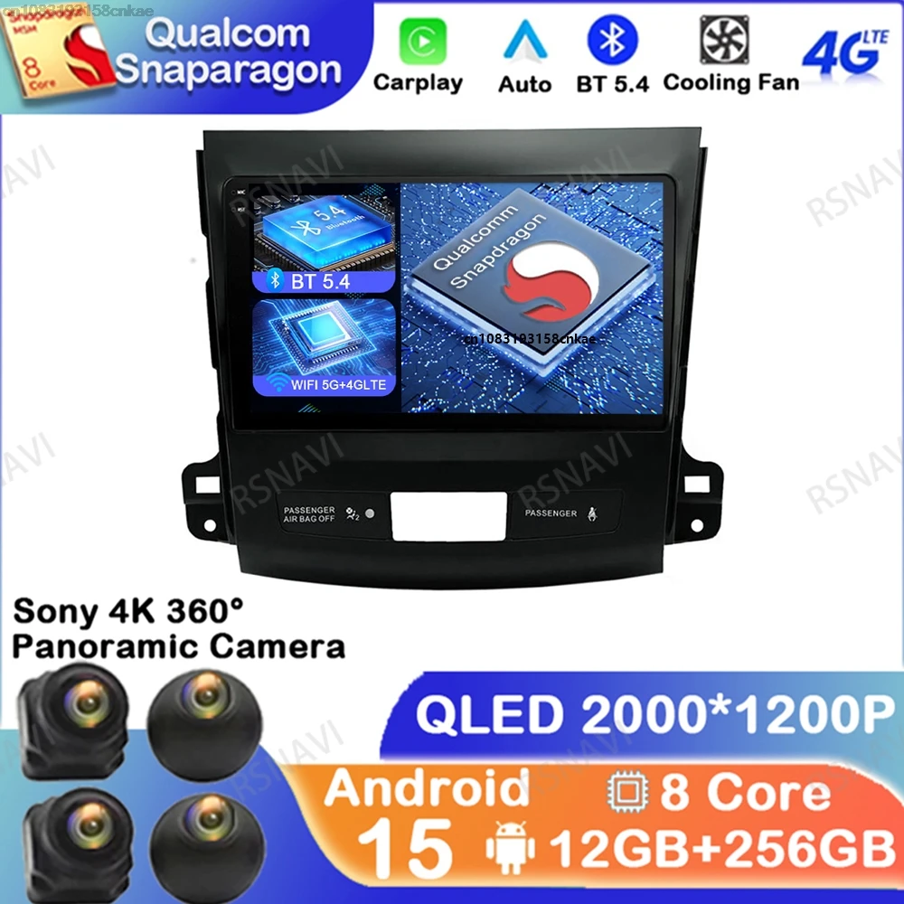 

Android 15 For Mitsubishi Outlander 2006-2011 Peugeot 4007 Citroen C-Crosser Head Unit DVD Stereo Car Radio Multimedia BT GPS