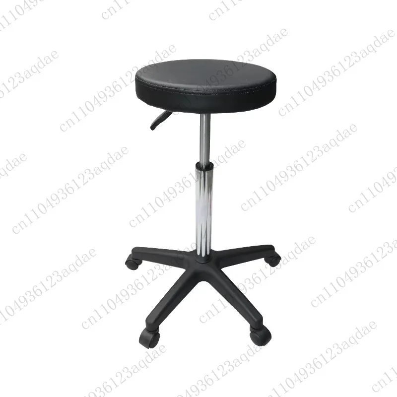 Professional Stylist Round Stool with Anti-Hair Buildup Wheels