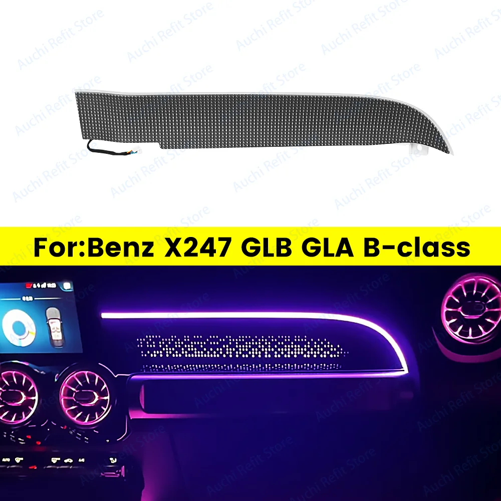 

64 Colors LED Copilot Interior Panel Ambient Light For Mercedes Benz GLB-Class W247 X247 Car Center Console Decoration Starlight