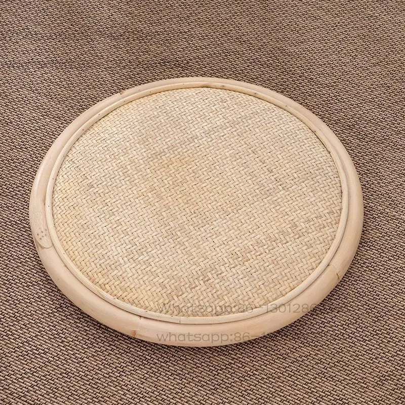 Futon, cama e café da manhã pequeno banco de vime baixo tapete zen tapete de janela saliente