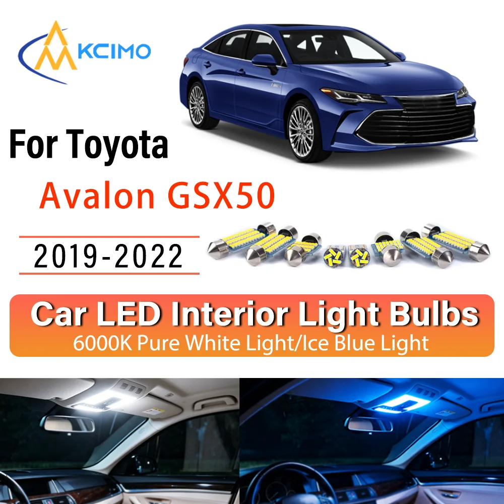 Kit de remplacement d'ampoules LED intérieures à éclairage constant pour Toyota Avalon GSX50 2019-2022, montage direct pour plafonnier et éclairage de coffre