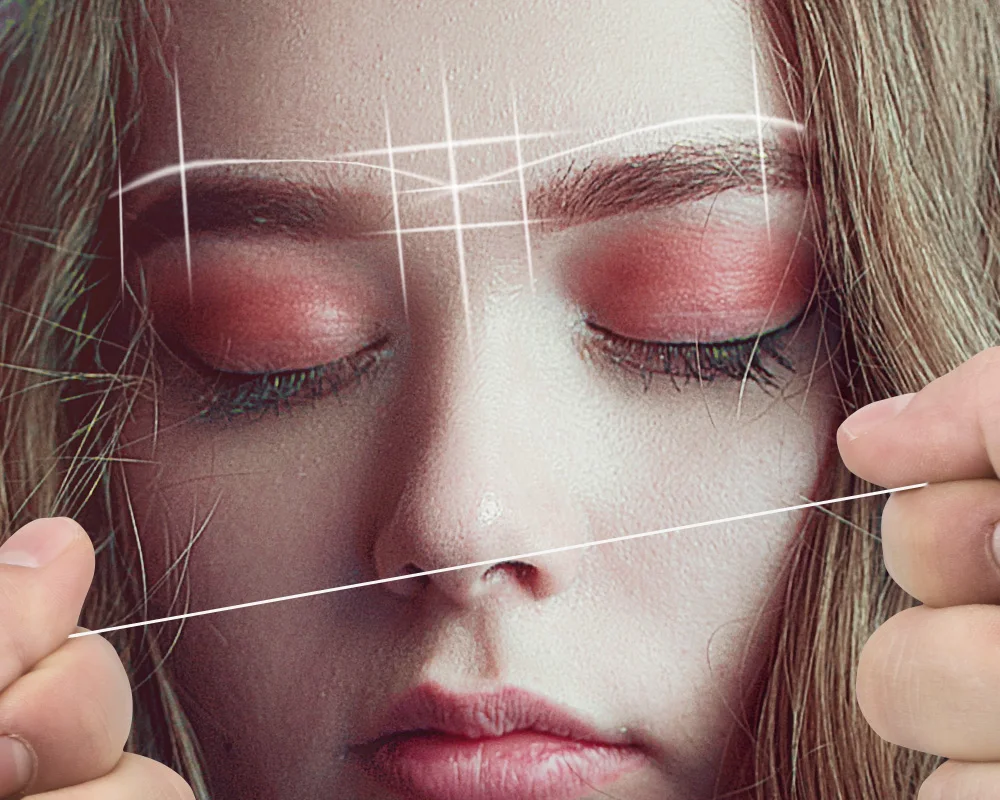 1 Stück 30m Schwarz/Weiß Microblading Mapping-Schnur, vorgefärbter Augenbrauen-Markierungsfaden, Tattoo-Brows vorgefärbte PMU-Mapping-Schnur – Detail 8