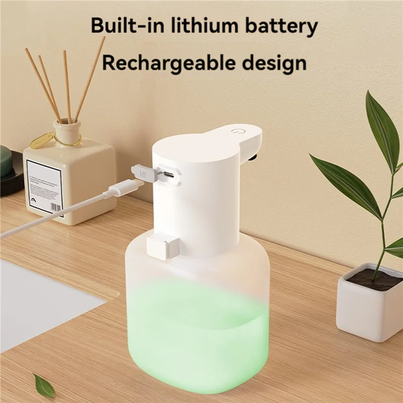 

ABNO-2X Автоматический дозатор мыла Бесконтактный дозатор пенного мыла 550 мл USB перезаряжаемый регулируемый дозатор пенного мыла Белый