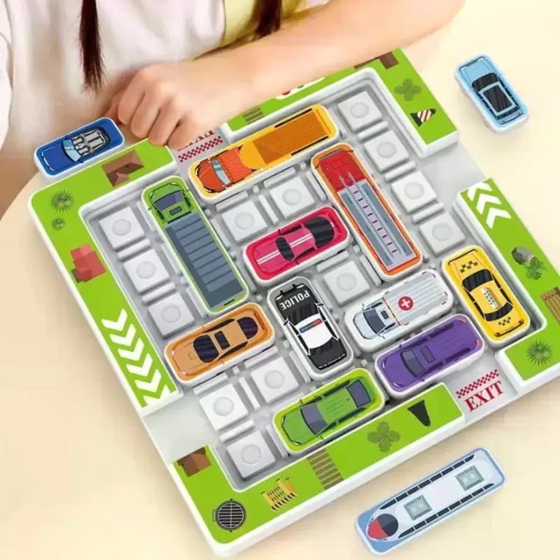 

1 Set Parking Lot With Moving Vehicles And Maze Toys Children's Educational Puzzle Game For Logical Thinking And Concentration