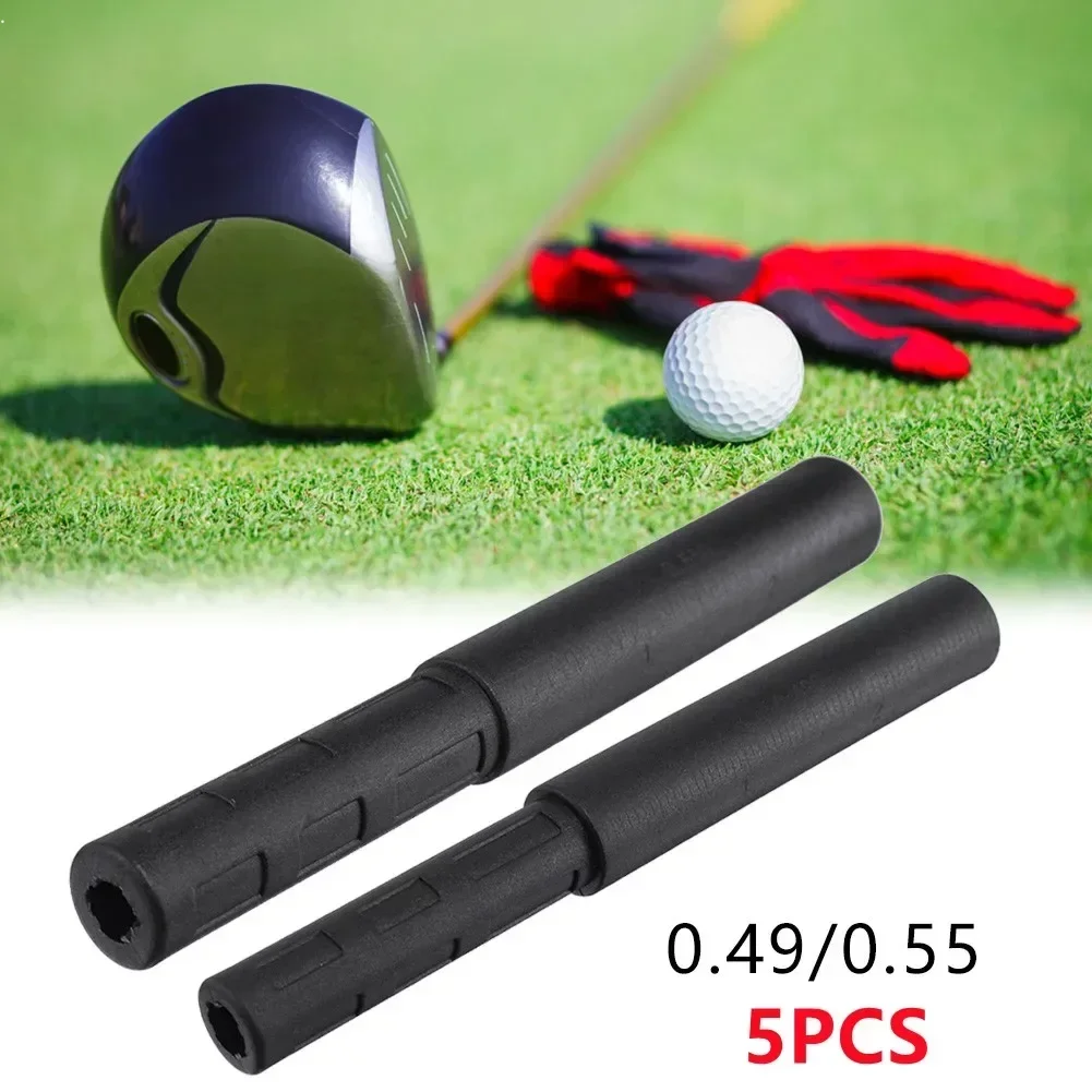 SPORTFUNSF 5Pcs Length 127mm Golf Club Carbon Fiber Extension Rods Kit Butt Extender Stick For Iron/Graphite Shaft Putter Golf A