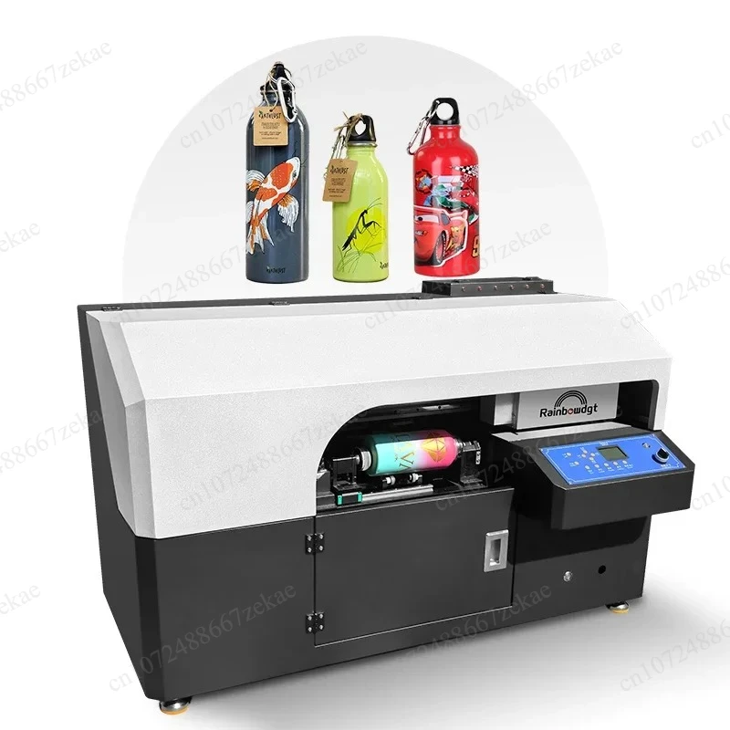 High Speed UV Inkjet Printer, 360° Seamless Printing for Cylindrical Objects, Dual DX10 Print Heads (Deposit)