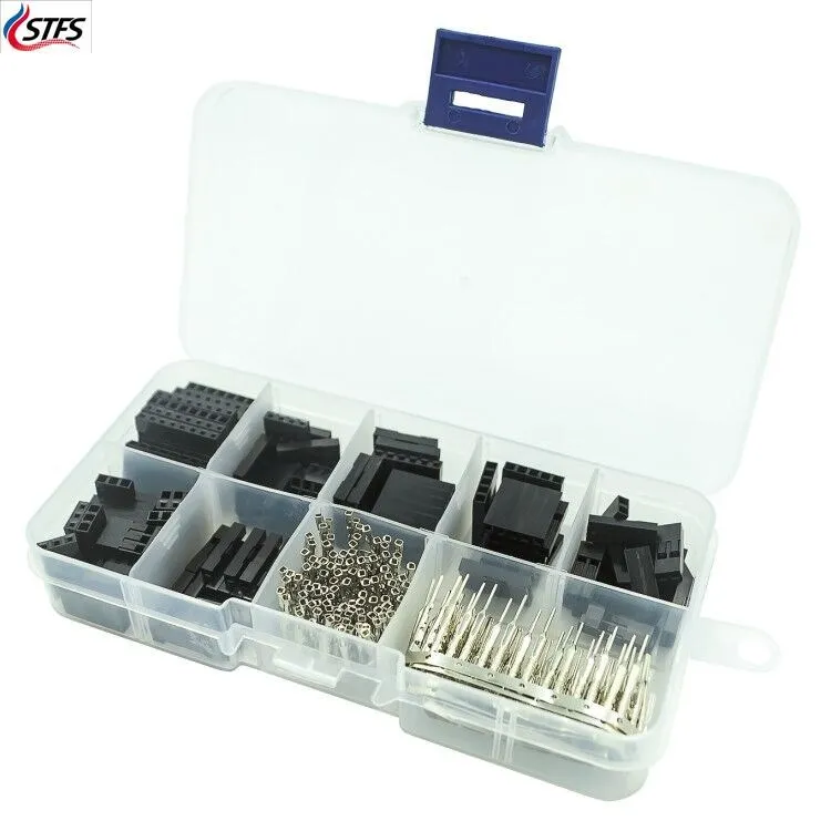 310pcs Dupont Connector 2.54mm, Dupont Cable Jumper Wire Pin Header Housing Kit, Male Crimp Pins+Female Pin Terminal Connector