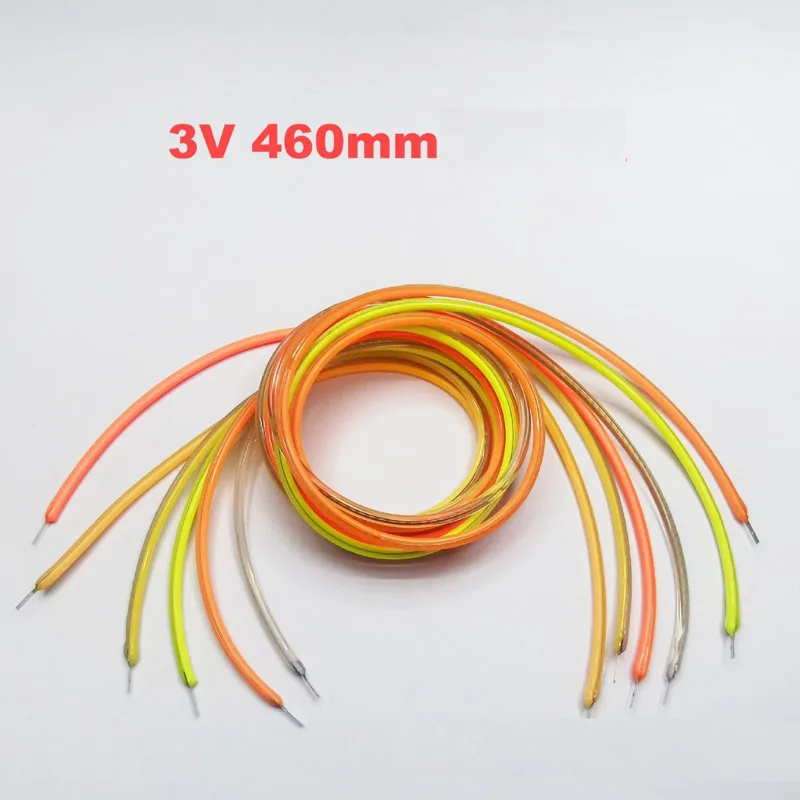 5pcs FPC Flexible Filament 3V  460mm LED Soft Filament Cob Soft Strip Retro Yellow 2200K 2700K 3000K 6000K Red Green Blue Pink