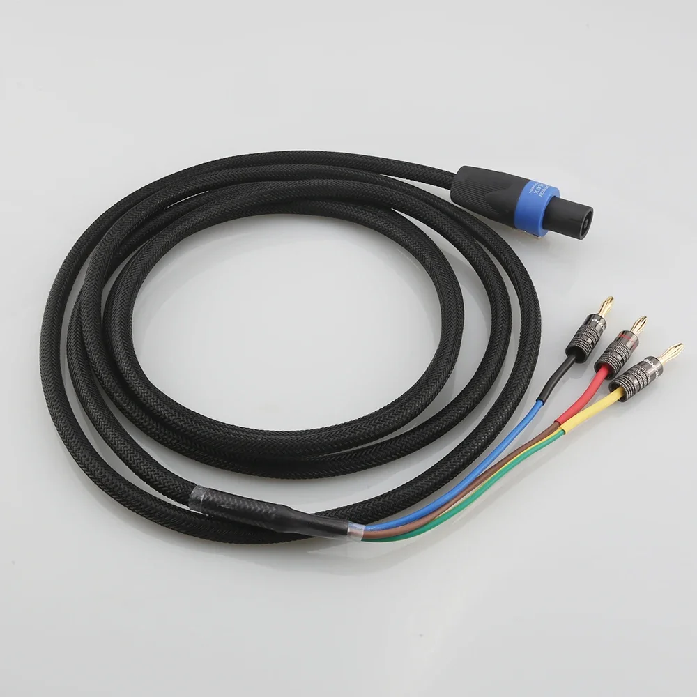 Audiocrast HiFi Subwoofer Cabo 3 Fios Sub Speaker Cabo Speakon para Banana End para REL/MJ Acoustics