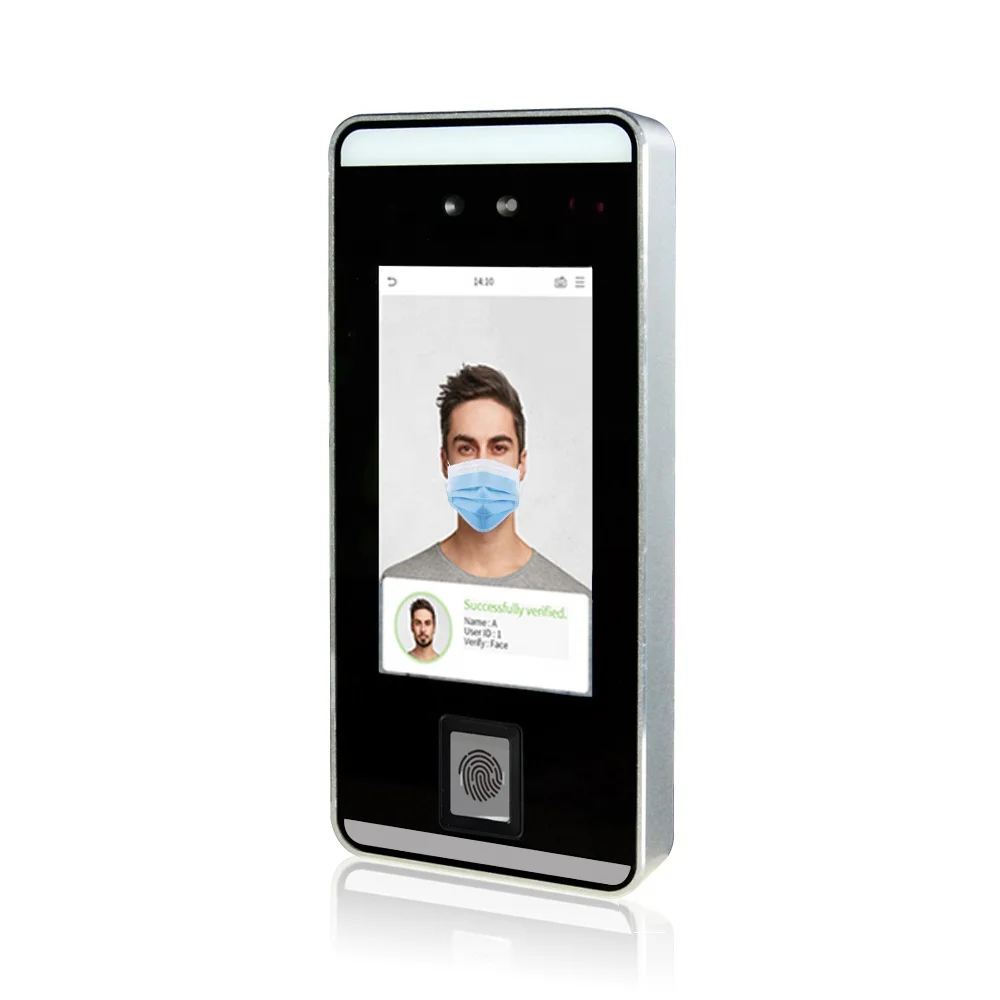 (FacePro1-P/MF) Tarjeta RFID MF IC 13,56 Mhz Reconocimiento facial dinámico Control de acceso Tiempo y asistencia con detector de palma