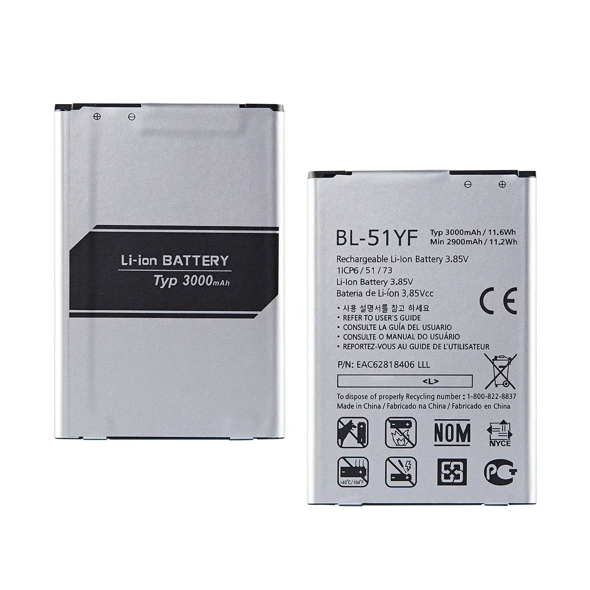 Original BL-51YF 3000mAh Battery For LG G4 H815 H811 H810 H818 H819 V32 VS986 VS999 US991 LS991 F500 G Stylo F500 F500S F500L