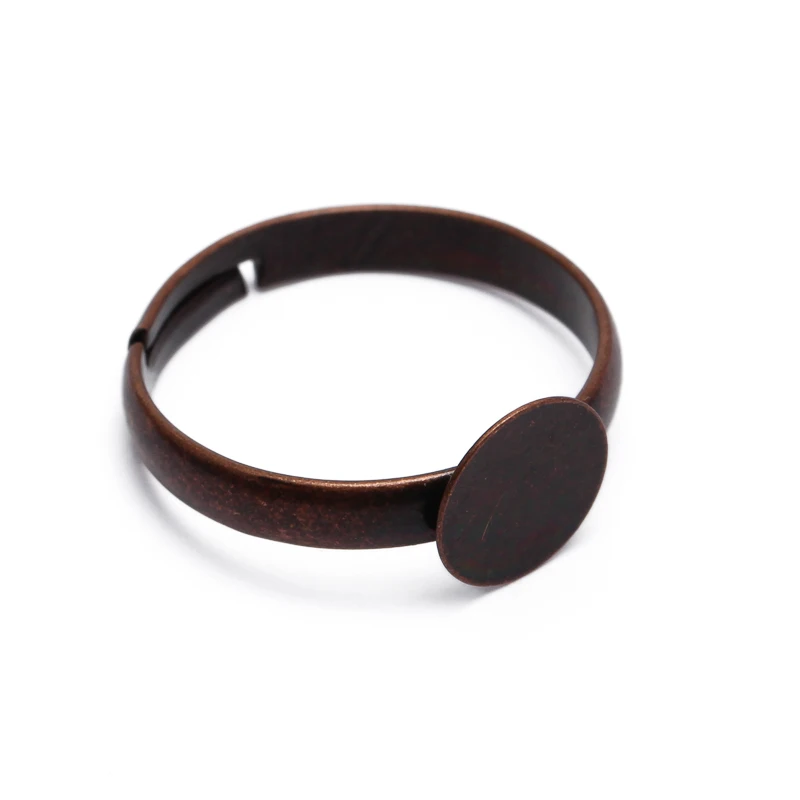 20pcs Cabochon 6mm 8mm 10mm Adjustable Ring Settings Blank Base Trays Bezel for Cabochon Cameo DIY Fashion Ring Jewelry Making B
