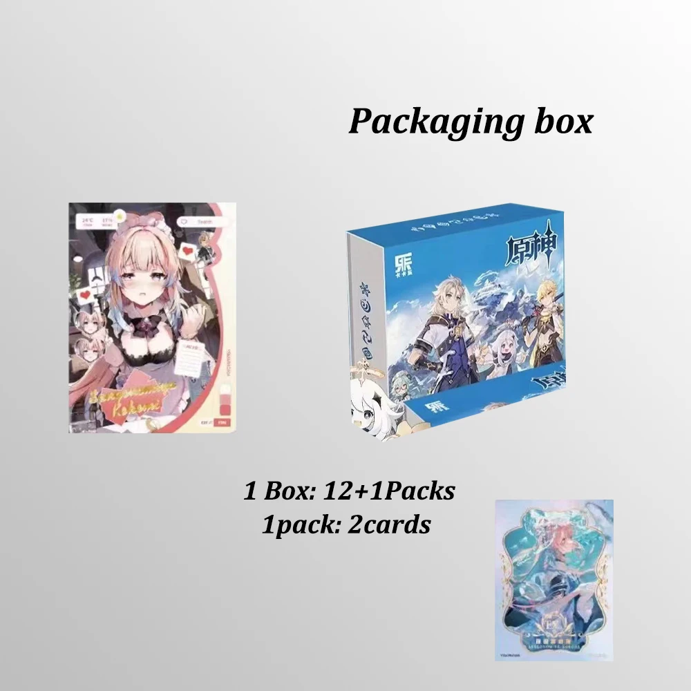 

New KaKaLe Genshin Impact Cards Toy Yae Miko Kamisato Ayaka Xiao Deck Board Game Cards Collection With Box