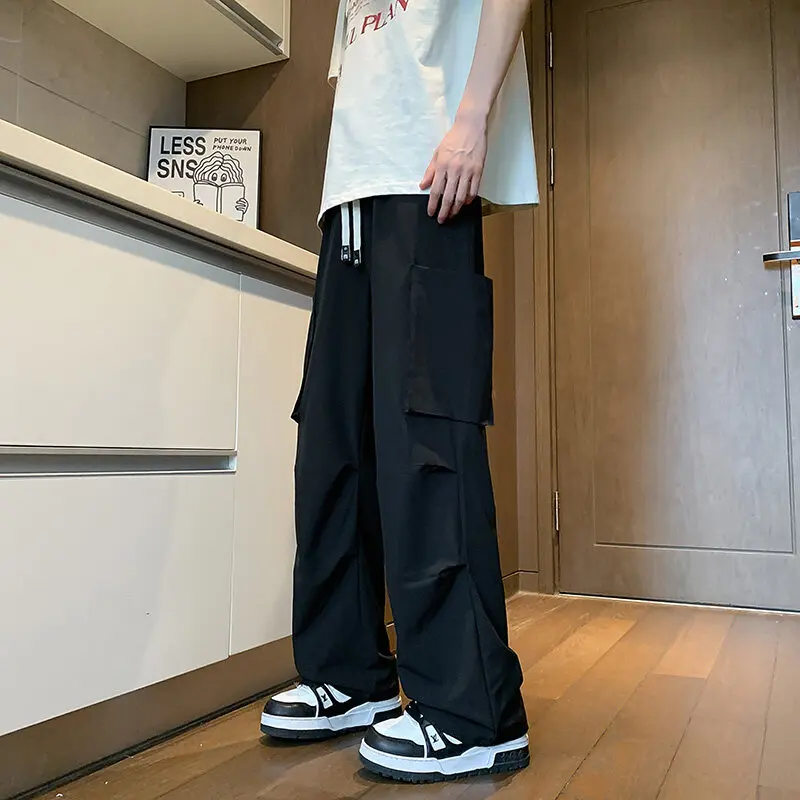 

LAPPSTER летние мешковатые быстросохнущие прямые брюки Harajuku распродажа одежда 2000-х годов Y2k бегуны с карманами повседневные шаровары