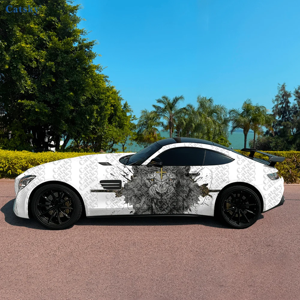 

Fierce Lion Roaring Car Vinyl Wraps Decal Self-adhesive PVC Sticker Suitable for Trucks SUV Decoration Auto Accessories Gift