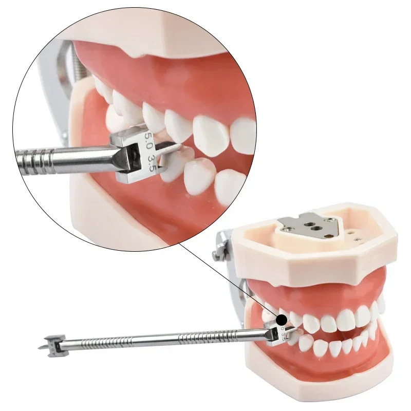 

1PCS Orthodontic Brackets Positioner Instruments Stainless Steel Double Scale Dental Bracket Gauge Locator
