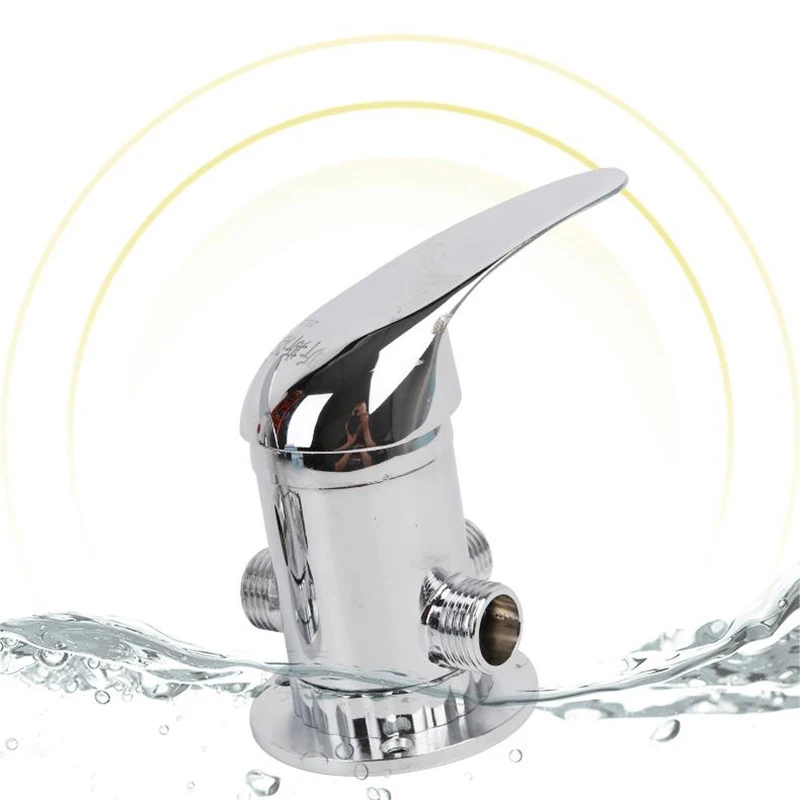 Solar Water Heater Mixing Valve Hot Cold Faucet Mixing Valve Handle Switch 3 Way Bathroom Faucet