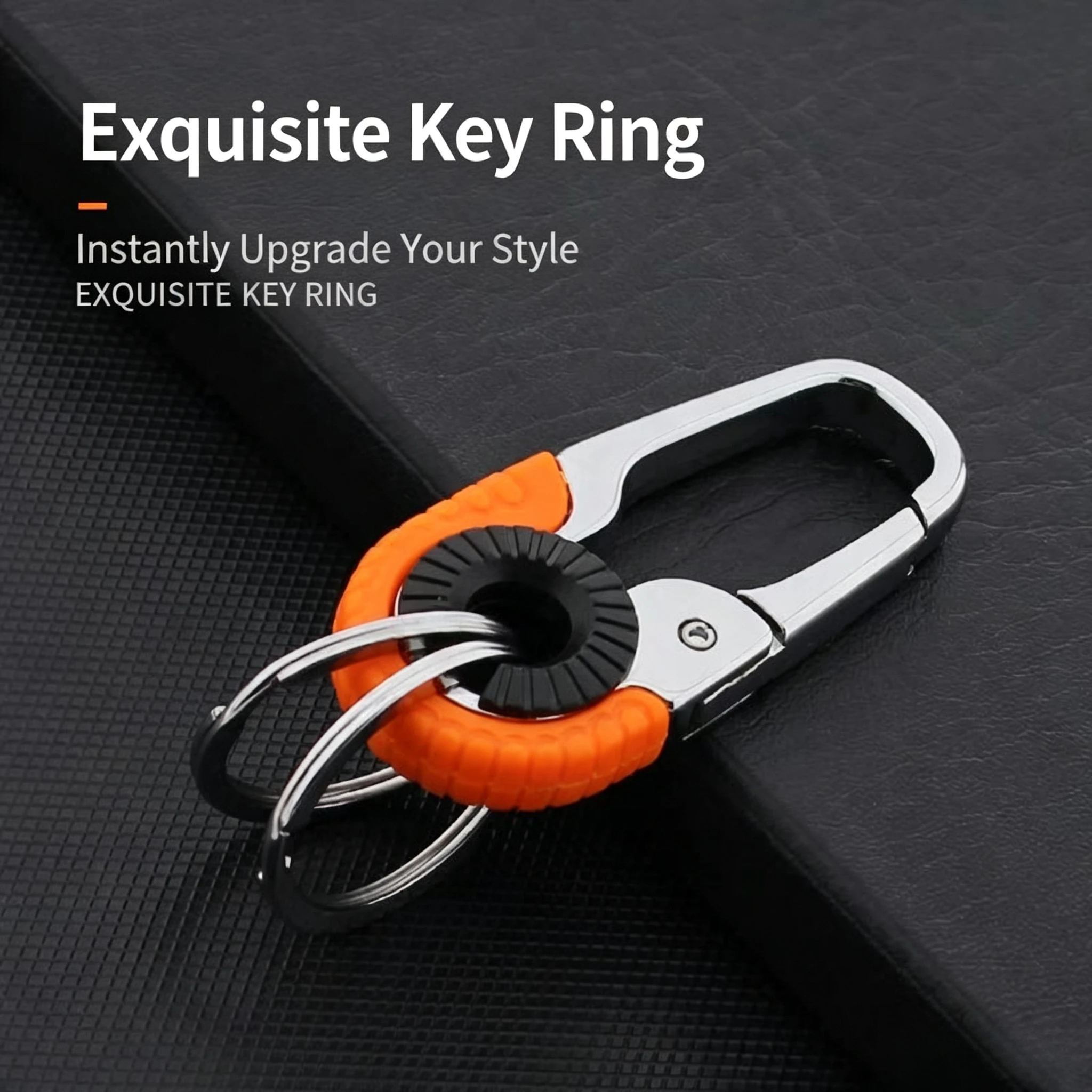 Outdoor Carabiner Keychain Buckle for Men Stainless Steel Key Ring Hook Climbing Keyfob Accessories