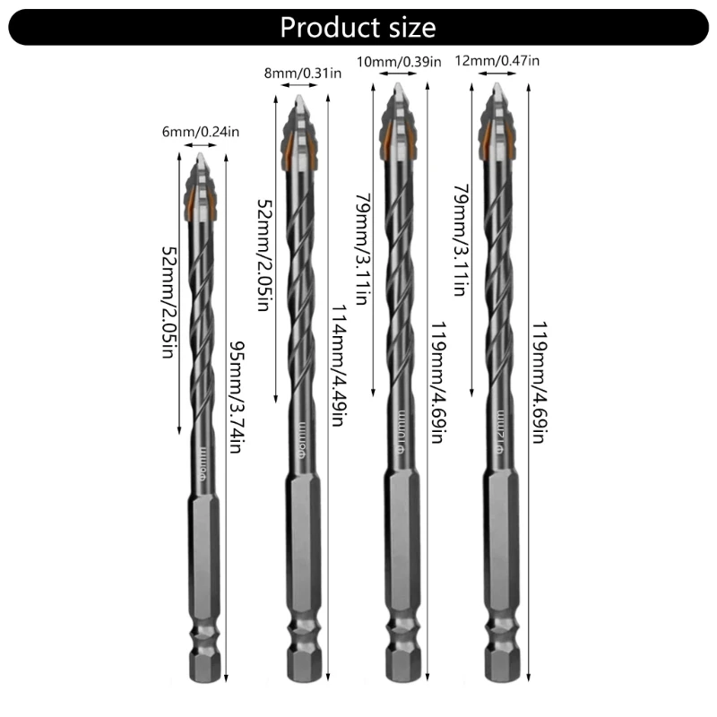 A2UD 6/8/10/12 mm Xoay xoắn lệch tâm