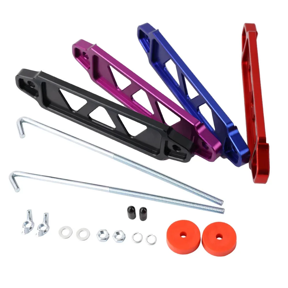 Suitable for modifying JDM battery pressing device, billet aluminum battery clip bracket, strut with 8 'J-shaped hook