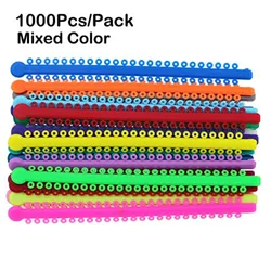 1Pack=1000PCS/20Sticks Dental Orthodontic Elastic Ligature Ties Bands for Brackets Braces Colourful to Choose