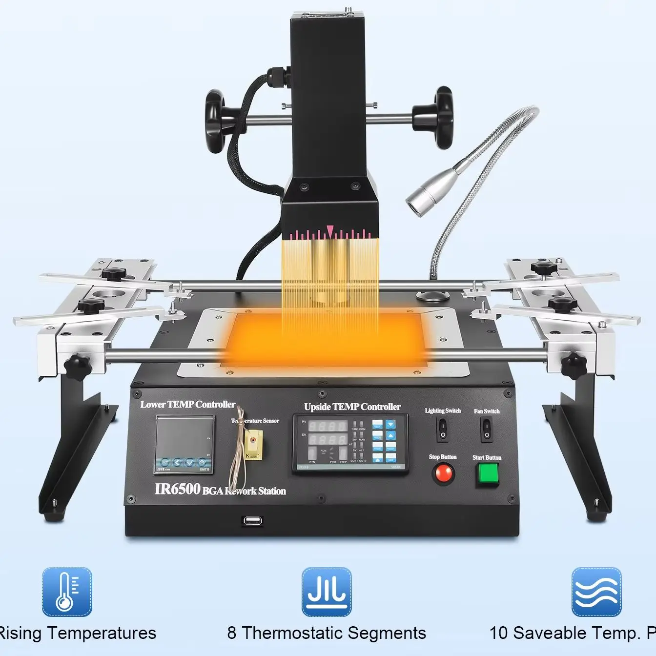 

1250W BGA Rework Station IR6500 Infrared Solder Welder System with Closed-Loop Temperature Control for Laptop Motherboards