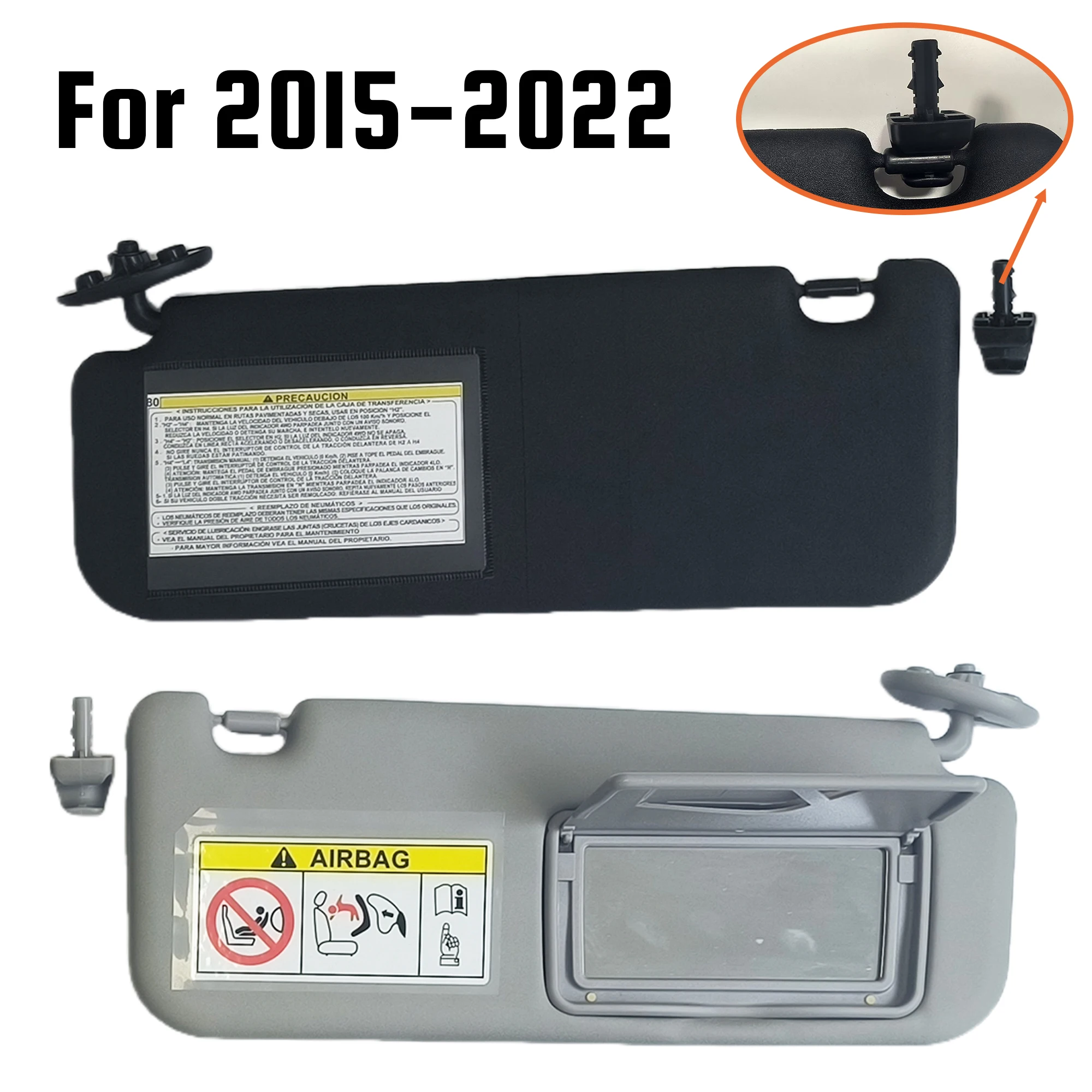 Car Sun Visor Sunvisor For Toyota Hilux Revo Rocco 2WD 4WD 2015 2016 2017 2018 2019 2020 2021 2022 Replacement Accessories