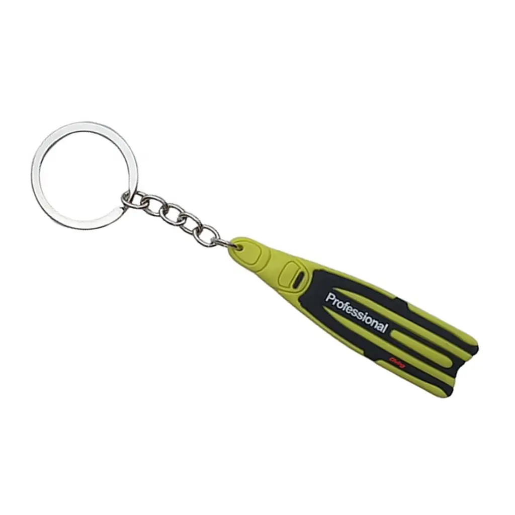Diving Fin Key Chain Ocean Theme Scuba Dive Flipper Pendant Durable Key Ring Holder for Diver Accessories Enthusiast