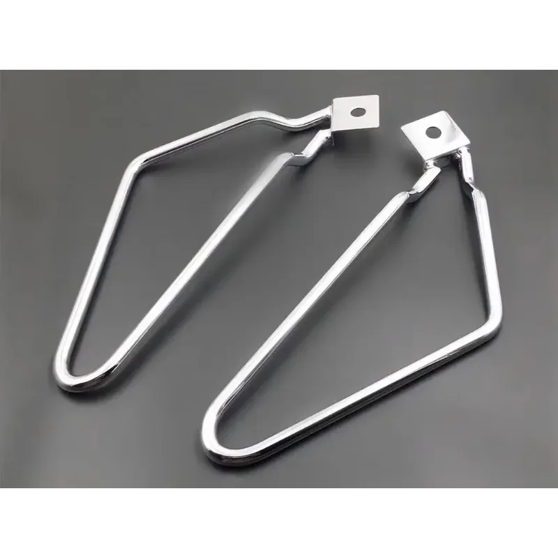 

Chrome Saddlebag Support Bar Mount Bracket For Harley Sportster XL883N Dyna FXDF