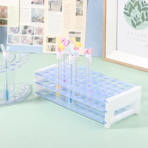 Imagen 2 del producto Soporte de exhibición de tubo de cepillo de cejas, soporte de almacenamiento de cepillo de pestañas, pinzas, herramientas de maquillaje de belleza acrílicas, extensiones de pestañas