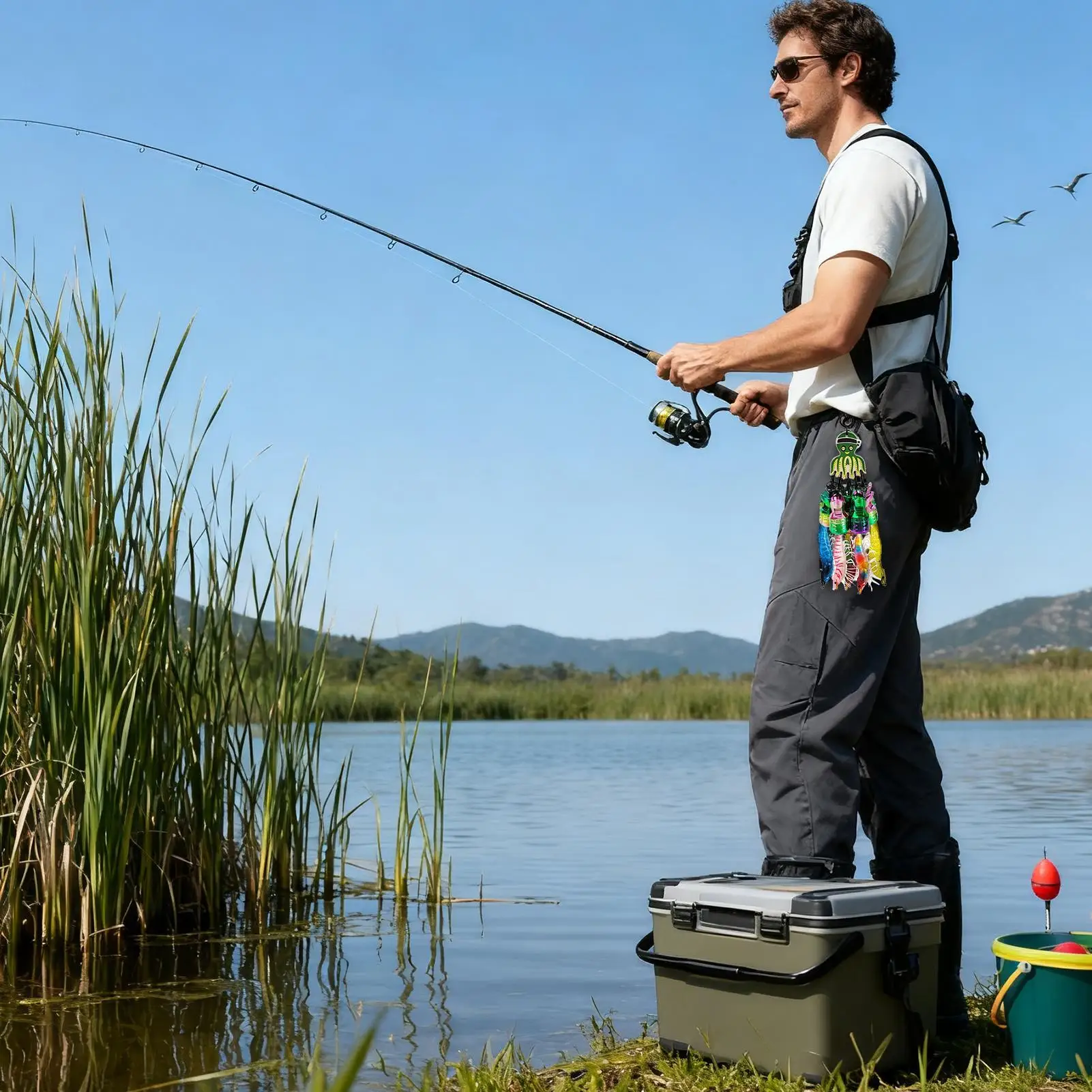 

Чехол для рыболовного крючка, 6 шт., защитная наживка, защита для крючка для кальмара для мужчин, рыбалка на открытом воздухе, лодка, берег, рыбалка, сом, окунь
