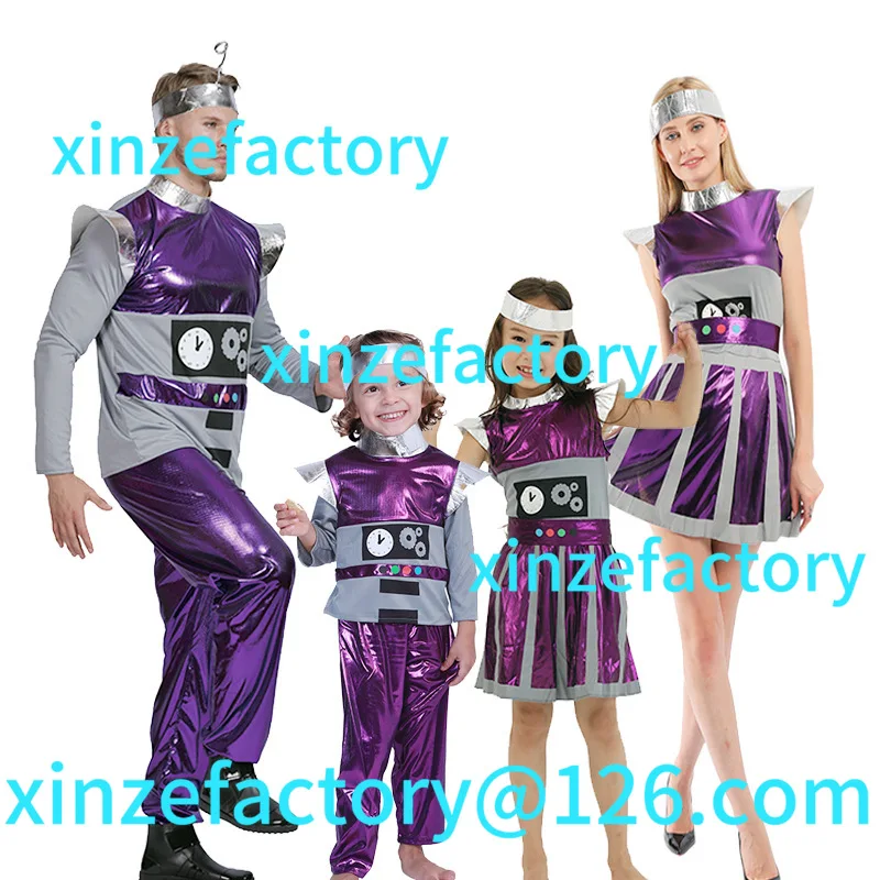 

Customization of purple alien stage costumes