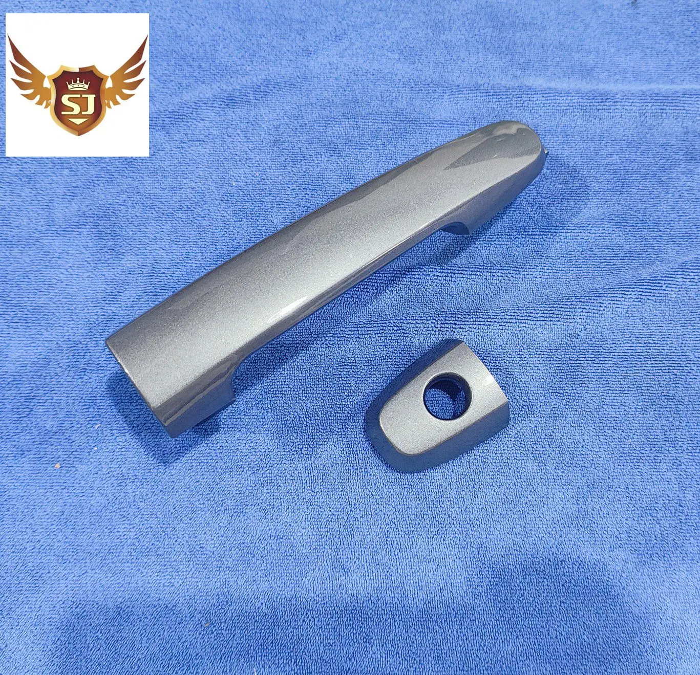 مقبض الباب الخارجي لسيارة تويوتا، رمادي مرصع بالنجوم مع فتحة، كامري 02-06 كورولا، أفينسيس، أيجو، هايلاندر، ماتريكس كوانج