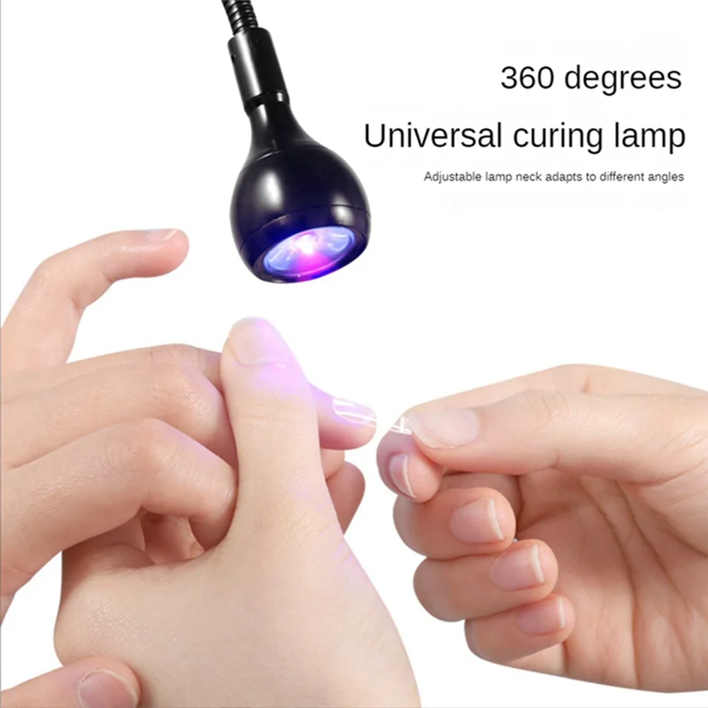 HIWS 660Nm Wavelength Red Light Manicure Lamp with High Power 360° UV Curing Phototherapy Machine LED Nail Lamp White EU Plug