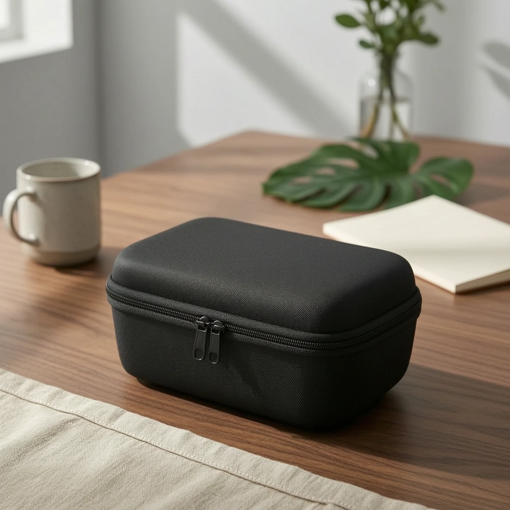 Hard-Shell Tool Bag EVA Zip-Around Tool Storage Bag Utility Pouch Black Crush-Resistant