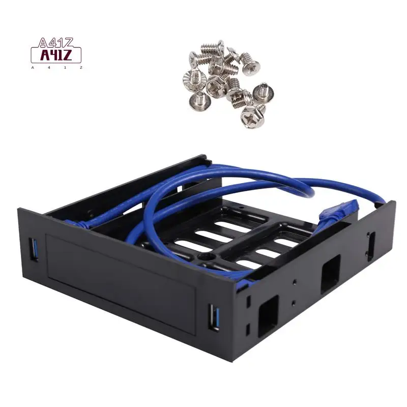 

A41Z-2 X USB 3.0 Front Panel With 3.5Inch Device/HDD Or 2.5Inch SSD/HDD To 5.25 Floppy To Optical Drive Bay Tray Bracket