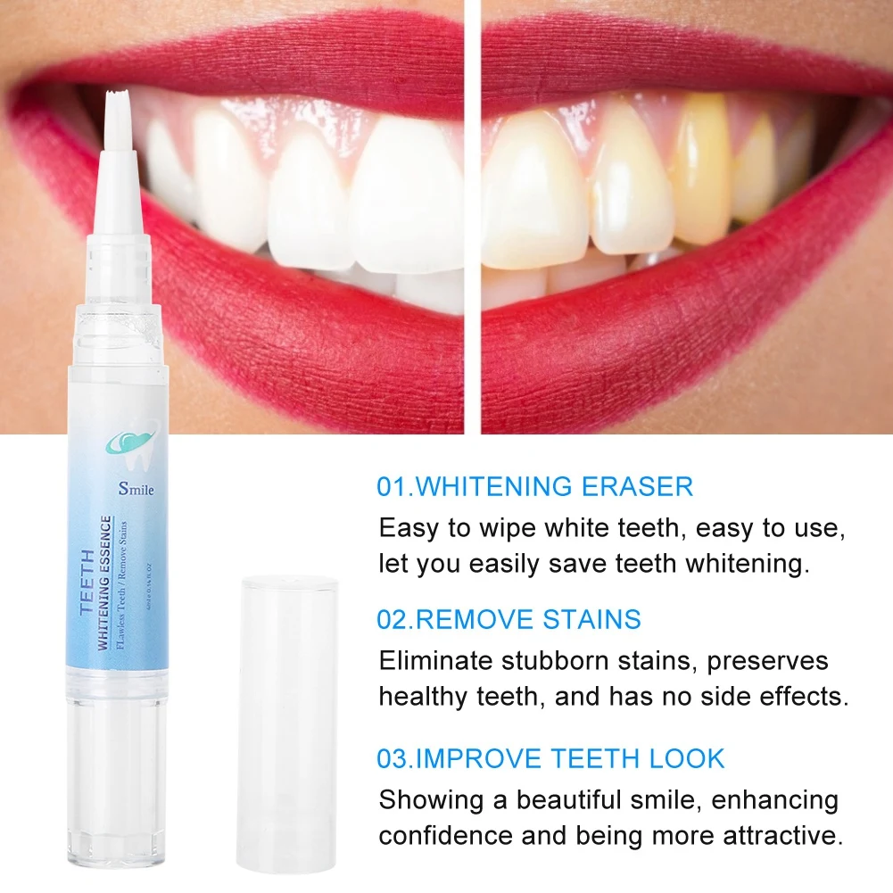 3Pcs Teeth Whitening Pen Cleaning Serum Plaque Stains Remover Teeth Bleachment Dental Whitener Oral Hygiene Care Teeth Whitener