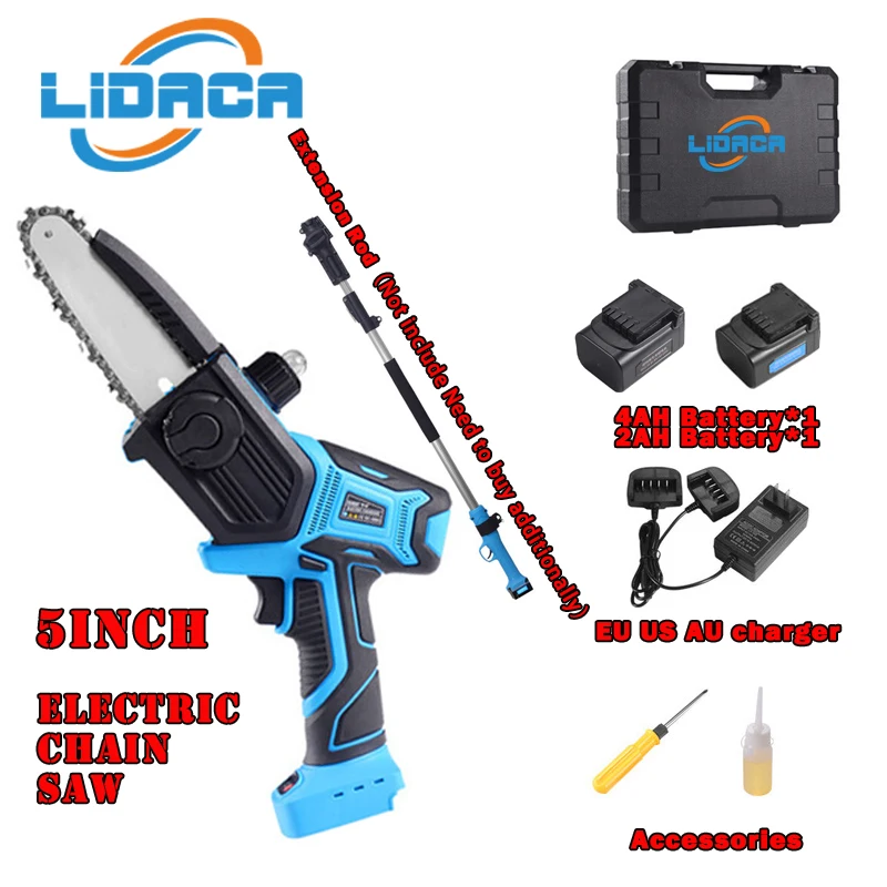 Serra Elétrica Portátil Mini Bateria de Lítio Serra de Poda Madeira Serra Elétrica Logging Jardim 16.8v 2a em